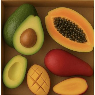   BRASIL MIXT BOX ( 1BUC PAPAYA FORMOSA,1BUC AVOCADO ,1 BUC MANGO ROSU PALMER )