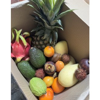   CUTII MXT DE FRUCTE +/-5KG (2buc mango Nam Dok Mai , 1buc mango rosu Palmer ,4buc mangusteen ,2 guava,2 avocado,1dragon fruit,4buc achachuri,3buc fructul pasiunii ,,1ananas)